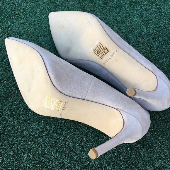 NWT Anine Bing Elly Pump Suede Nude 39 - Picture 7 of 8